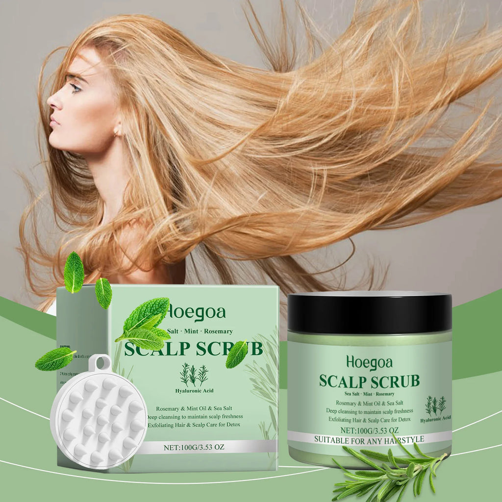 HOEGOA Rosemary Scalp Scrub – Deep Cleanse & Nourish Scalp Scrub Oasis Select
