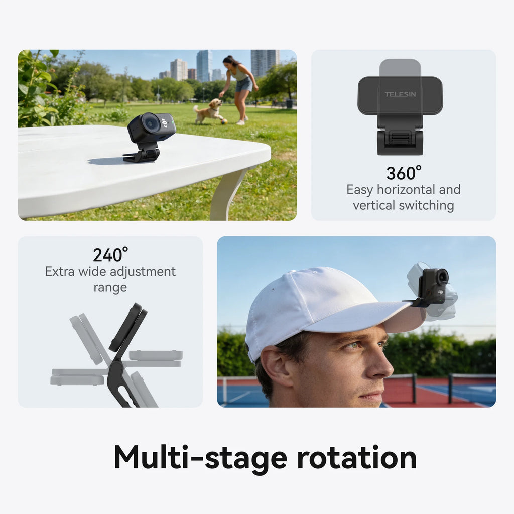 TELESIN Magnetic Brim Clip for DJI OSMO NANO | POV Mount