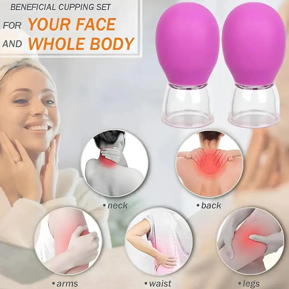 SADOER Silicone Facial Cupping Massager – Anti-Wrinkle Vacuum Cup Facial Cupping Massager Oasis Select