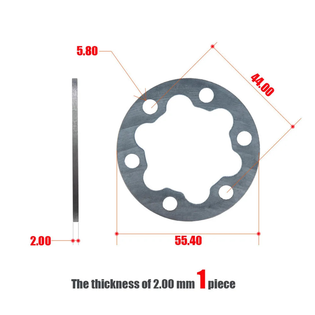 Brake Gasket Spacer Brake Washer Pads Bicycle About 20g About 55mm Aluminum Alloy Parts Silver For Bike High Quality Oasis Select 2mm