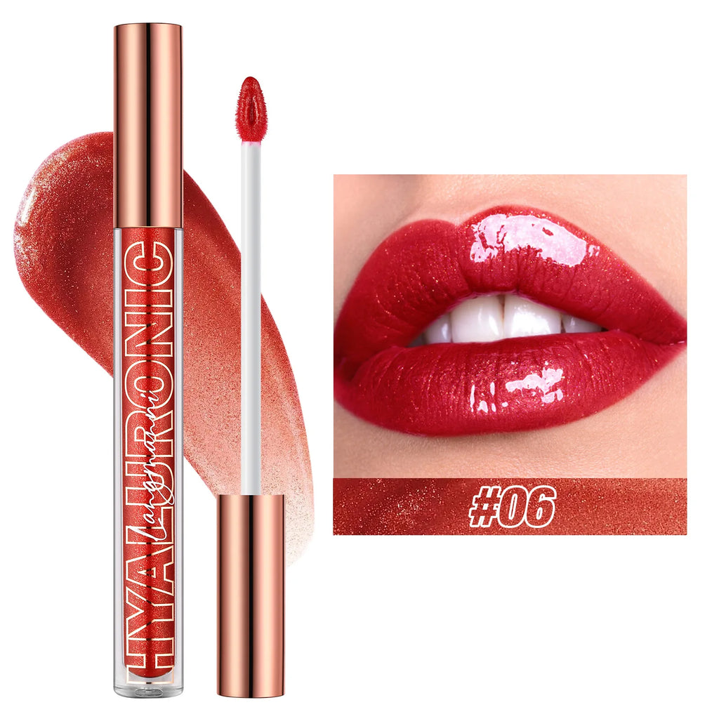 Hyaluronic Acid Glitter Lip Gloss – 8 Shades | Langmanni