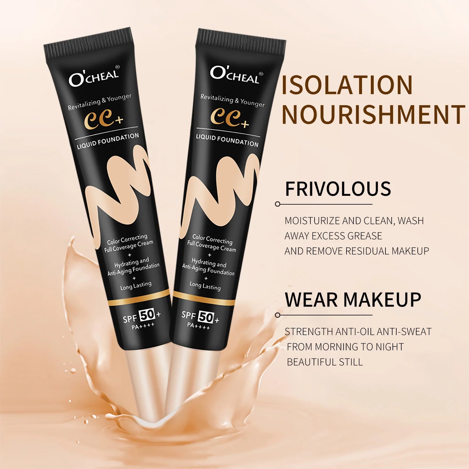 O'Cheal BB CC Cream SPF 50 PA+++ Full Coverage Foundation 30g