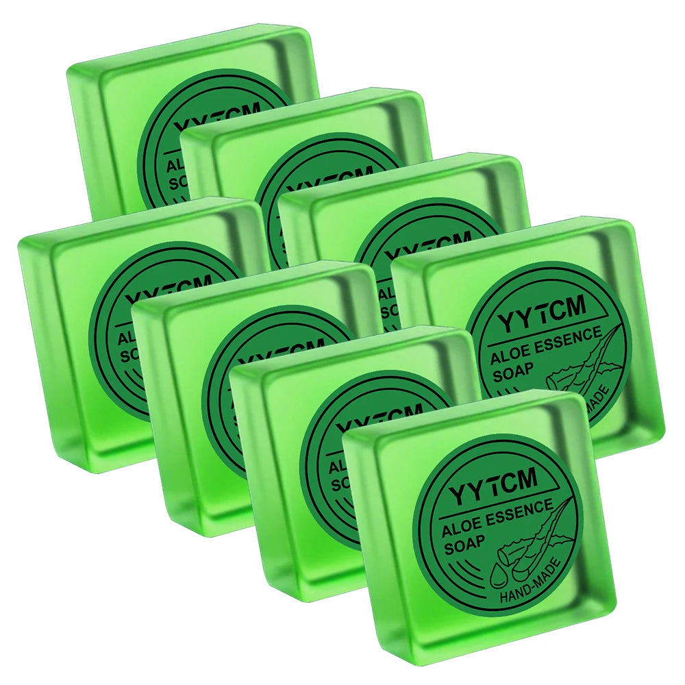 Handmade Aloe Vera Soap – Moisturizing Face & Body Bar 65g Facial & Body Soap Oasis Select 8Pcs 65g