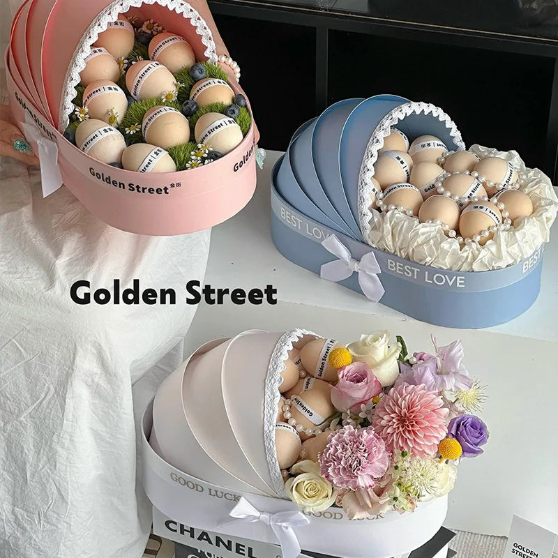 Baby Shower Box Flower Box Wedding Celebration Romantic Contatiner Presents Wrapping Bag Flower Arrangement Cradle Floral Basket Oasis Select