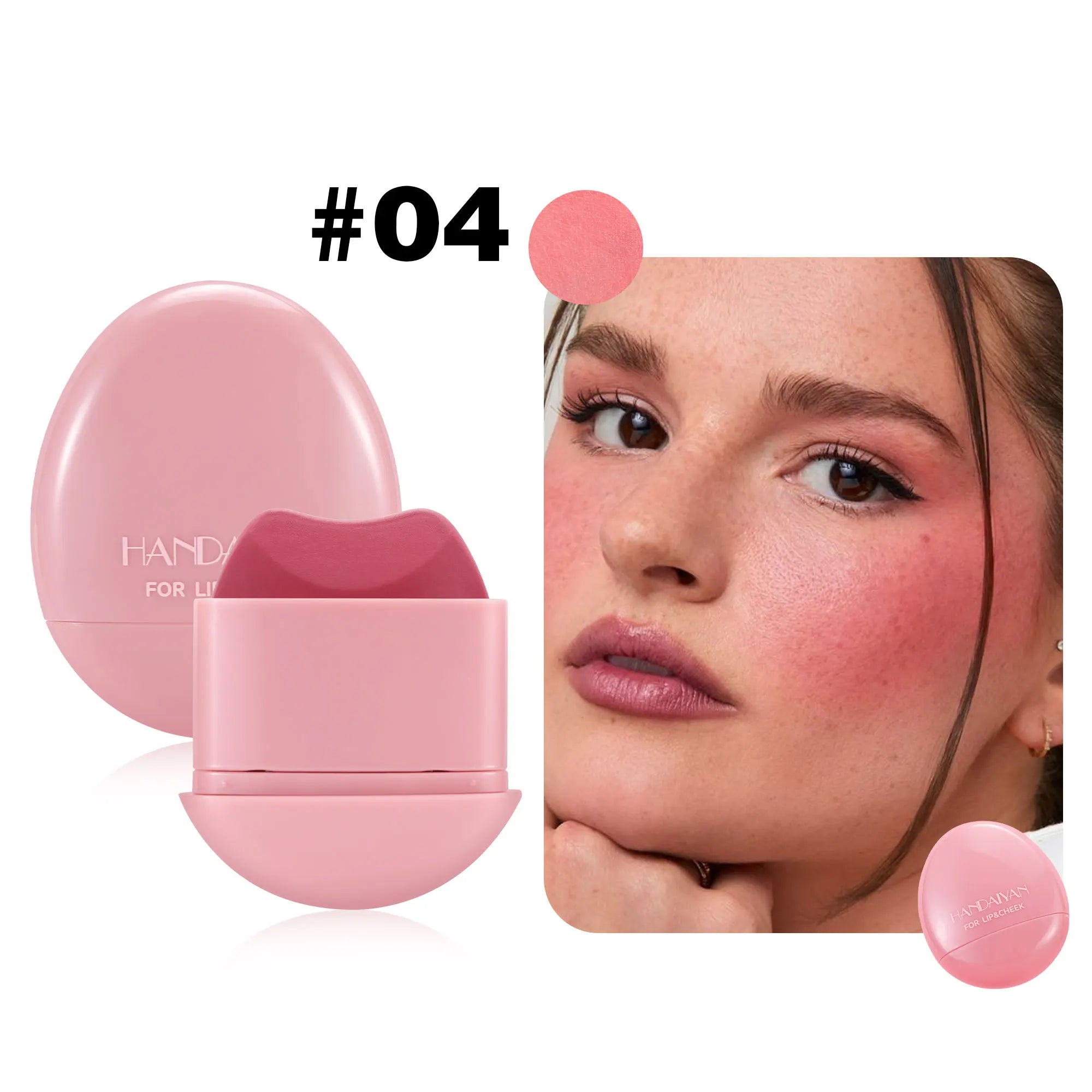 HANDAIYAN 2-in-1 Cream Blush Stick – Lip & Cheek Waterproof