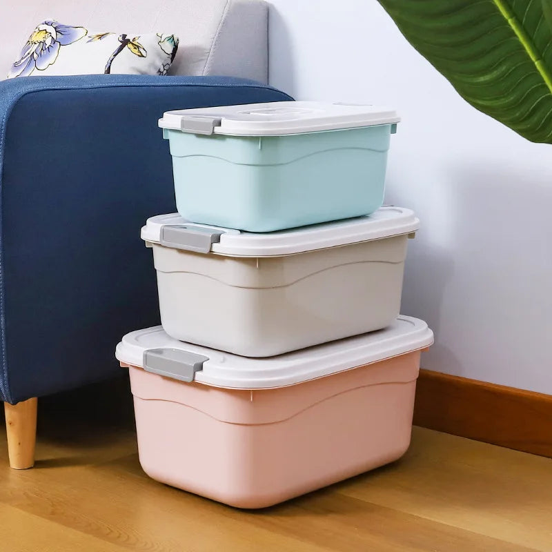 Large 60L Foldable Plastic Storage Bin with Lid & Handles Foldable Storage Bin Oasis Select