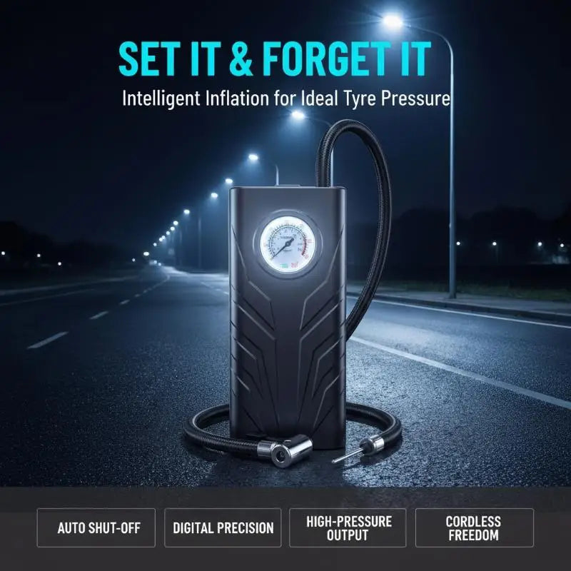 Wireless Handheld USB Rechargeable Air Pump Automatic Shut-Off Suitable For Bicycle Car Tires Ball Pressure Monitor Safe Oasis Select