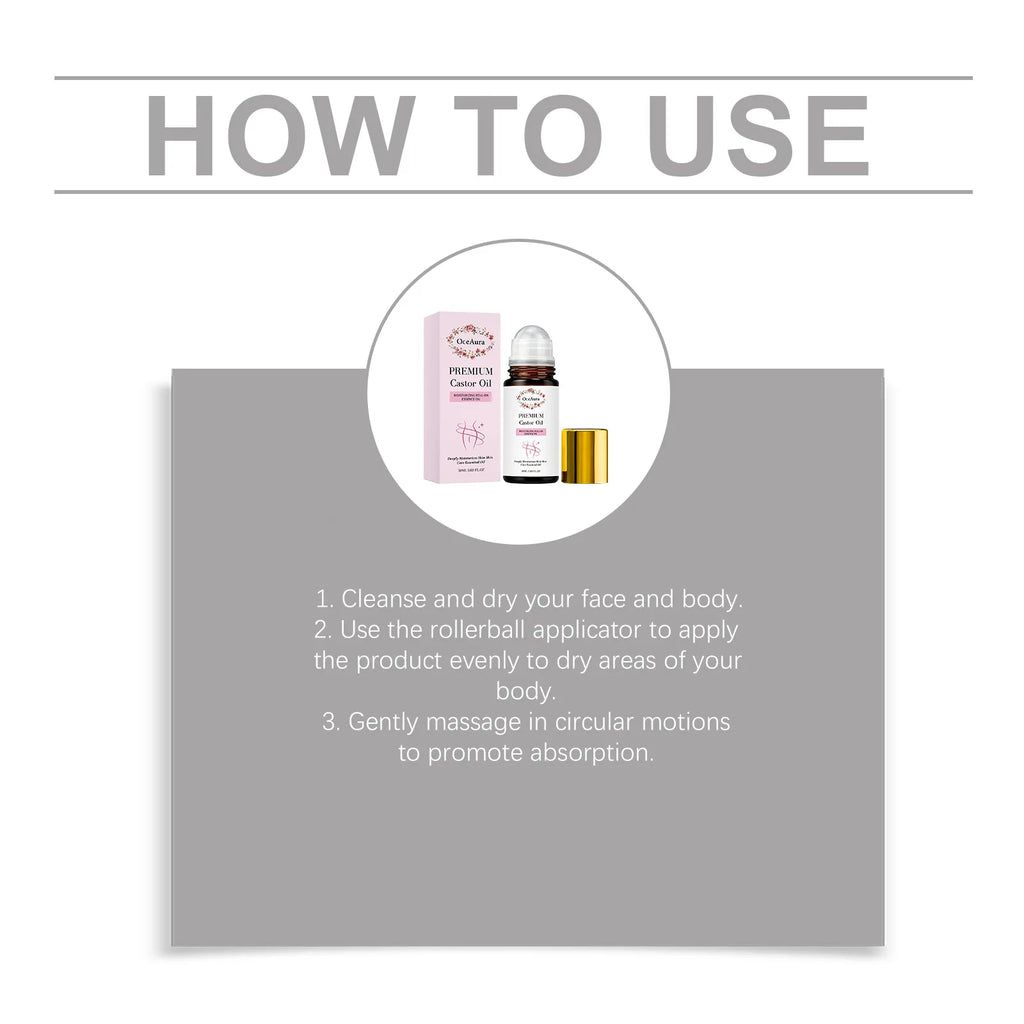 Organic Castor Oil Rollerball – Hydrating & Nourishing 50ml