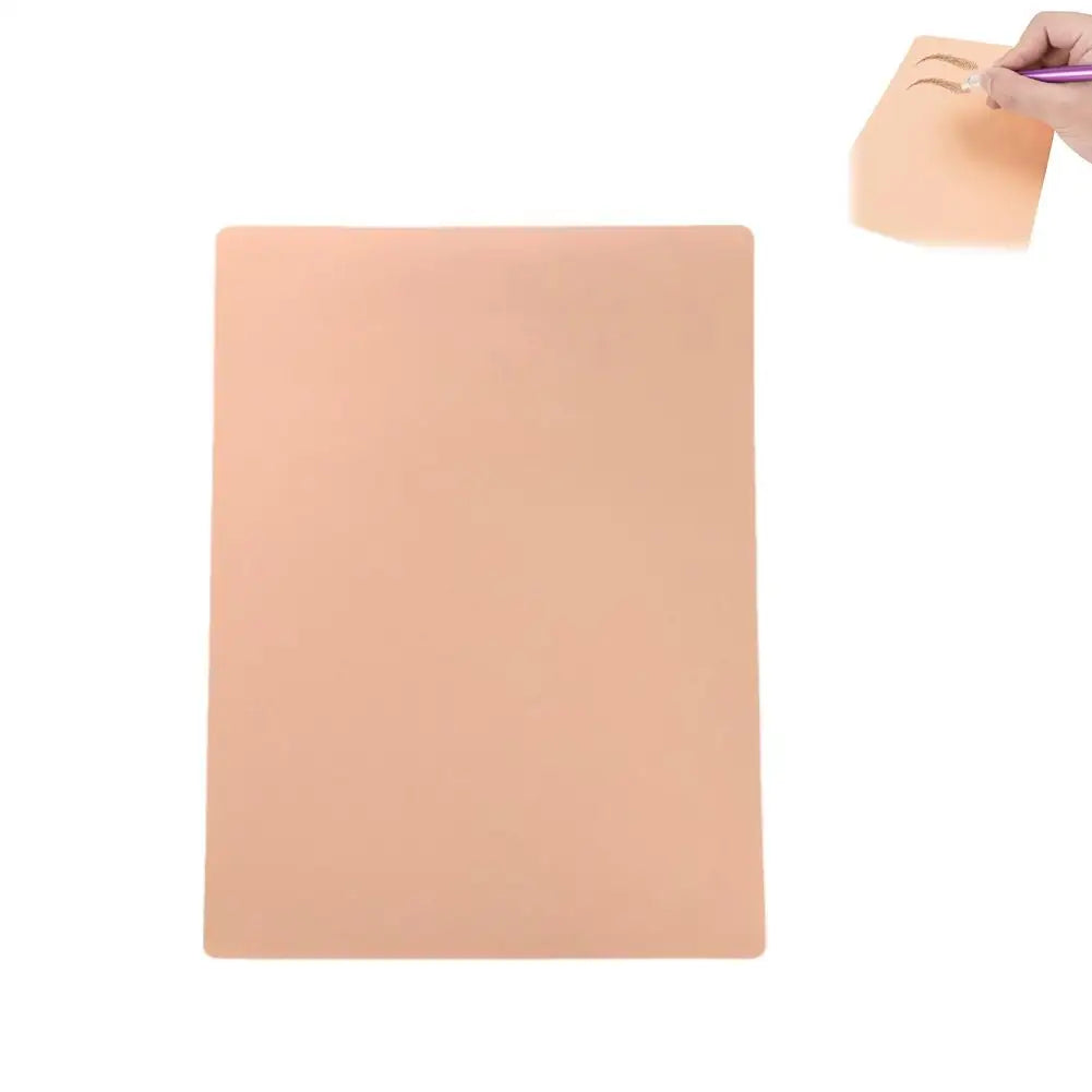 Blank Tattoo Practice Skin, Double Sided Fake Eyebrow Tattoo Practice Skins for Beginners and Experienced Tattoo Artists-1MM Oasis Select pink skin color-1PCS