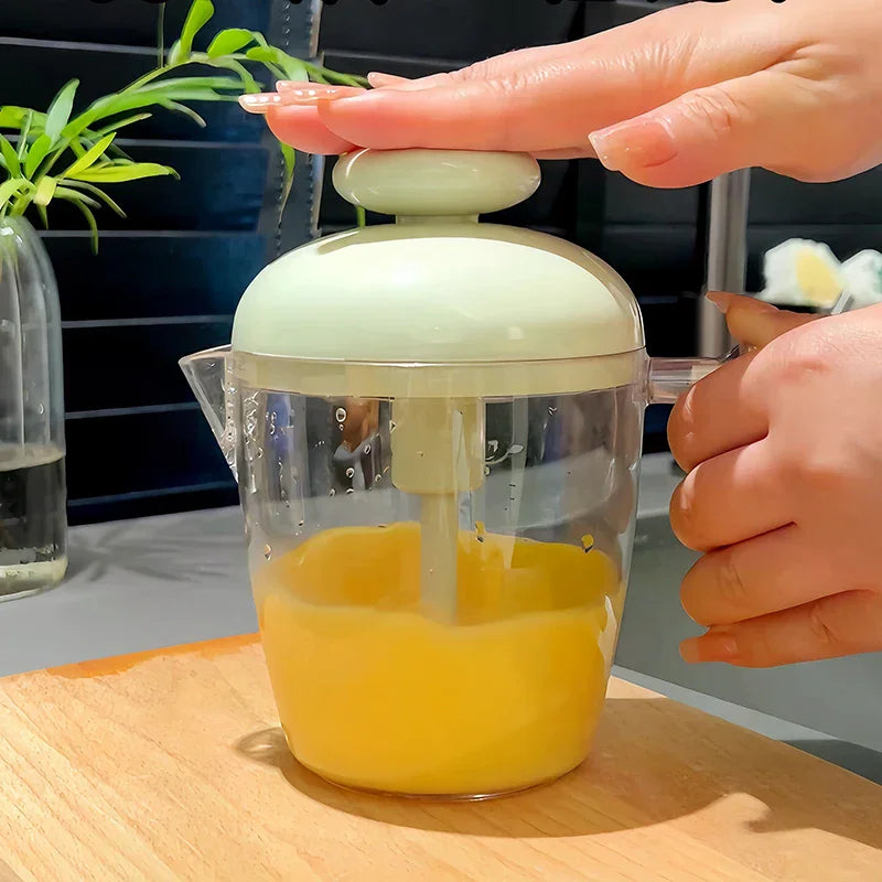Egg Beater Hand Mixer Semi-Automatic Egg Whisk Milk Frother Handheld Egg Mixer Manual Press-type To Beat Egg Whites Baking Tool Oasis Select
