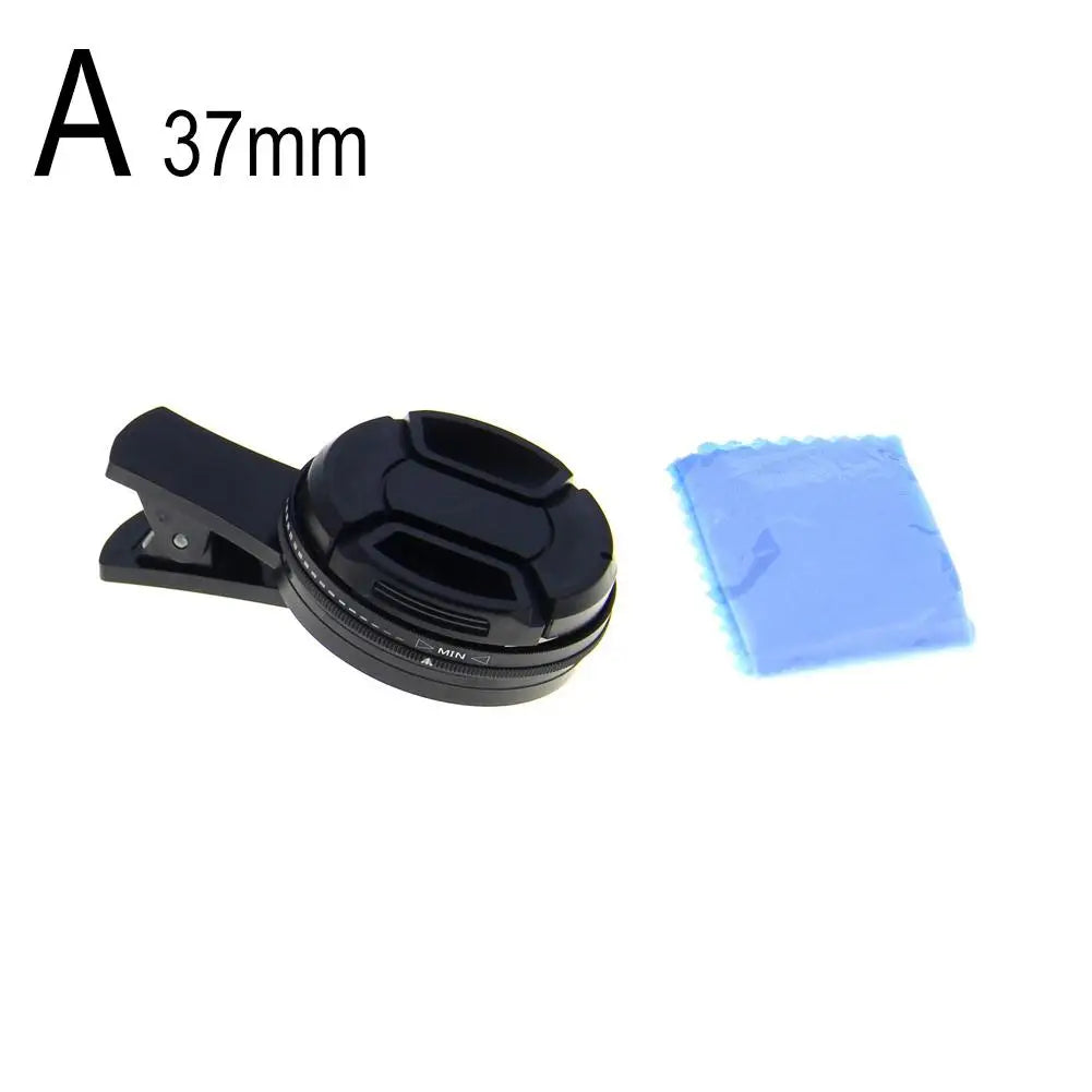 37mm Clip-On ND2-400 Variable ND Filter for Smartphones & DSLRs