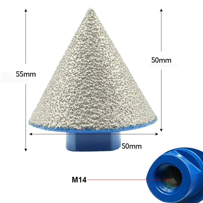M14 Diamond Chamfer Bits Dia35-75mm Milling Tile Cutter Marble Concrete Hole Saw Masonry Drilling Crowns Construction Job Tools Oasis Select M14x0-50mm