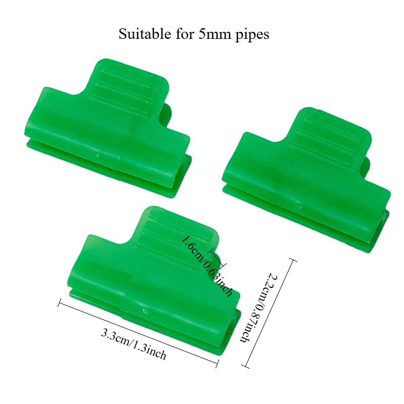 60pcs Green Plastic Greenhouse Film Clips - Heavy-Duty Windproof Garden Clips for Securing Mulch, Tarp & Plant Covers Oasis Select