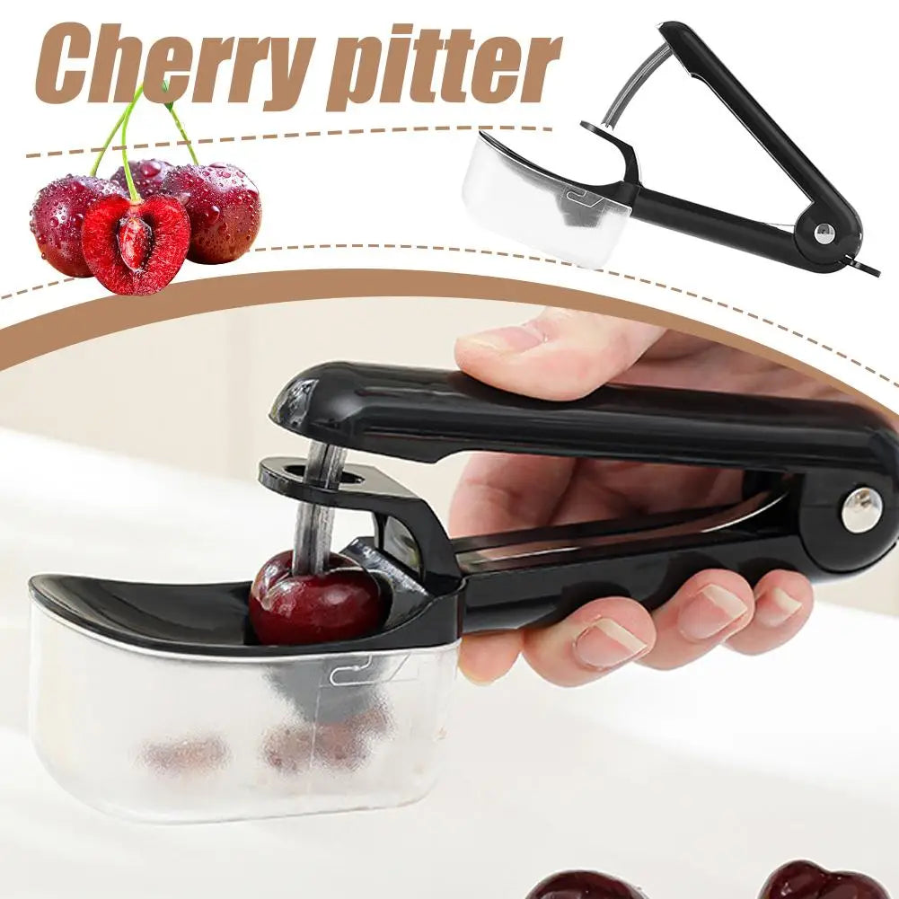 Cherry Pitter with Storage Box – Press-Type Pit Remover