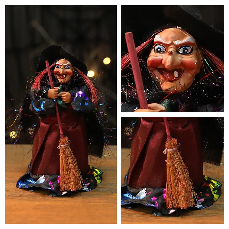 Halloween Decoration Witch Hanging Ornament - Retro Broom Prop for Bar, Haunted House, KTV | in Stock Oasis Select