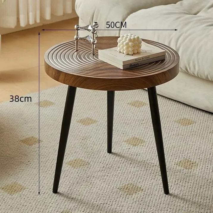 Multi-functional Annual ring side few sofa side few living room coffee table living room Oasis Select Walnut 50-38