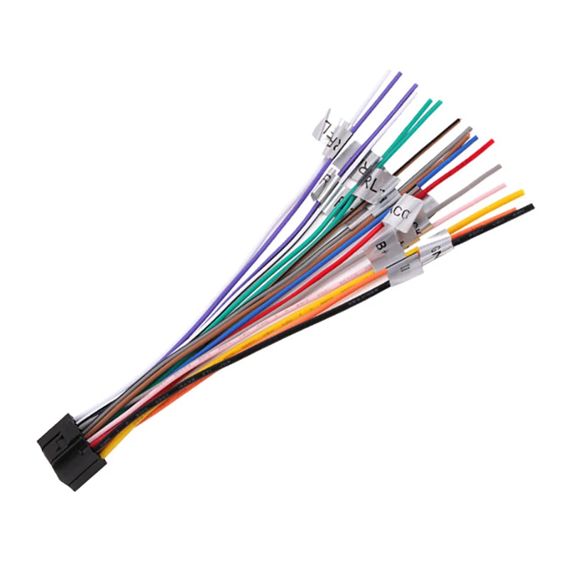 Universal Power Horn Wire Plug 16 Pins Car Audio Wiring Harness Adapter Plug Auto Stereo Connector For Radio CD DVD Oasis Select