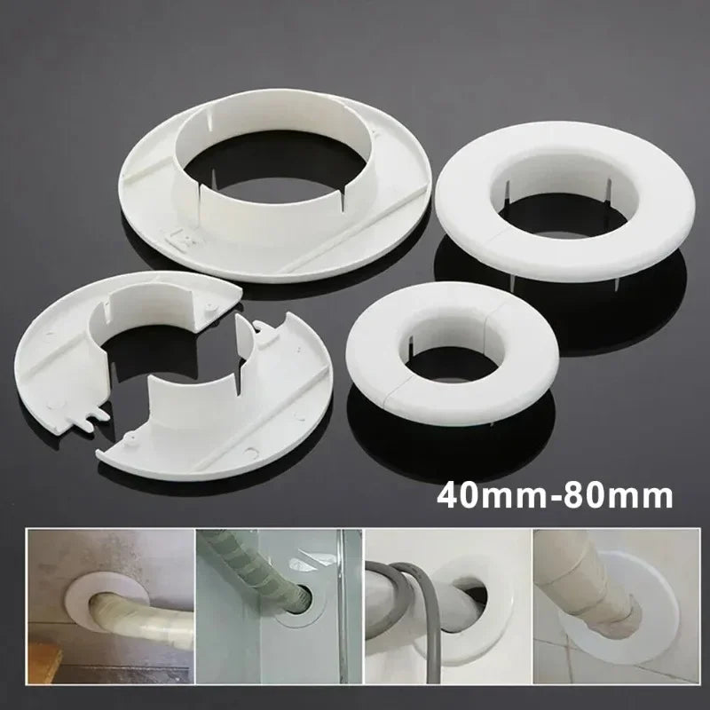 1pc Plastic Air Conditioning Pipes Wall Decorative Cover Cable Entry Cable Passage 40mm 50mm 55mm 60mm 70mm 80mm Hole Cover Oasis Select