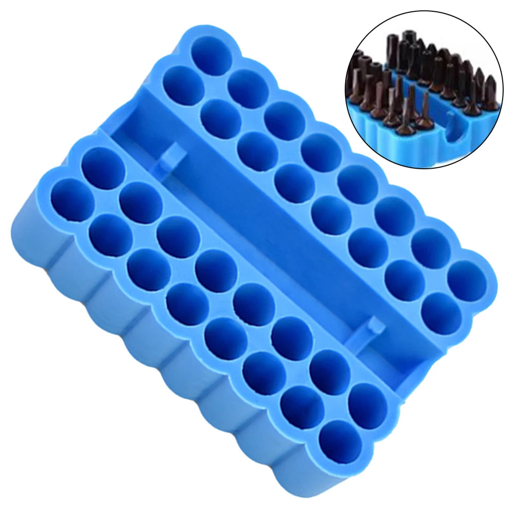 2pcs Bit Holder 32 Holes Bit Hex Shank Organiser Screwdriver Bit Holder Drill For Storage For 6.35MM Shank Storage Box Oasis Select