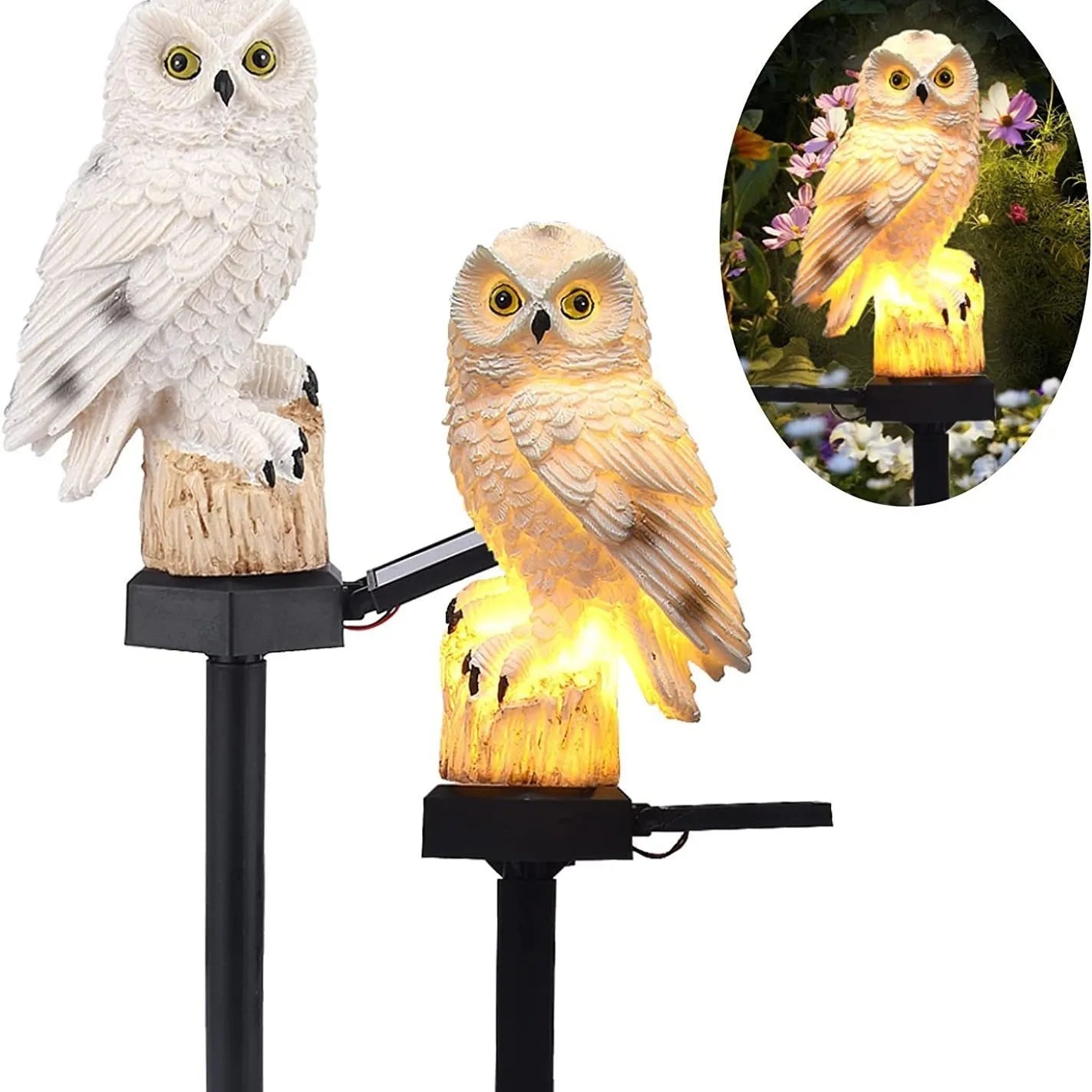 Solar Outdoor Resin Owl Lamps, Resin Animal-shaped Decorative Lamps, Garden Lamps, and Villa Lamps Oasis Select