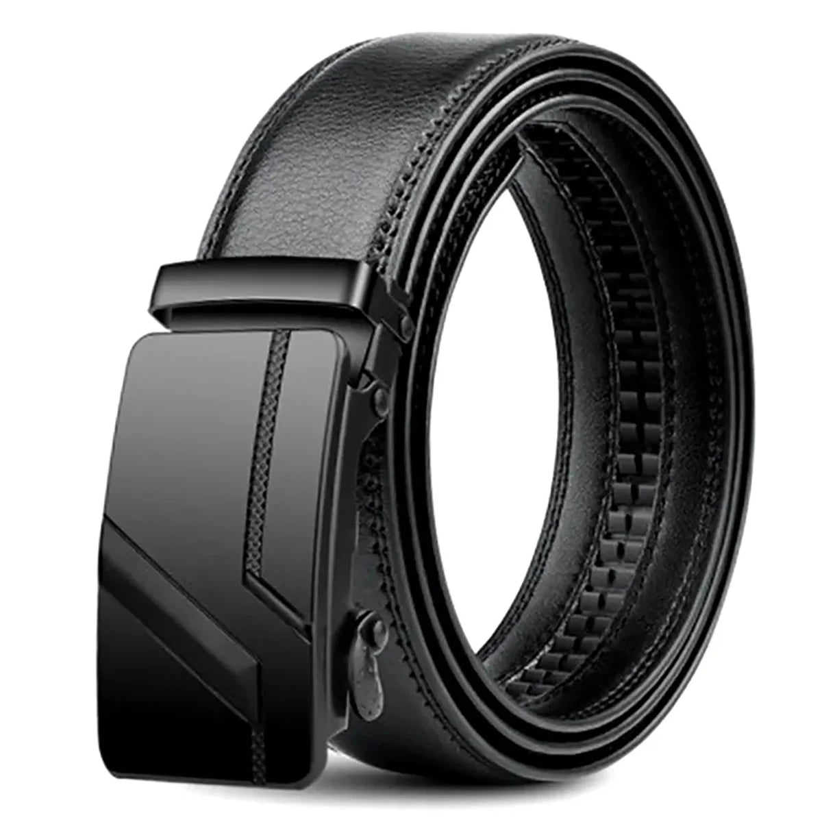 Men's quality belt, luxury belt, black men's automatic buckle, jeans men's belt, suit belt Oasis Select black 120cm