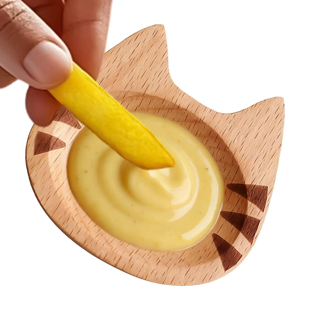 Sauce Bowls Wooden Decorative Dinnerware Small Condiment Bowls Dessert Plates for Food Fruit Dessert Snack Charcuterie Appetizer Oasis Select