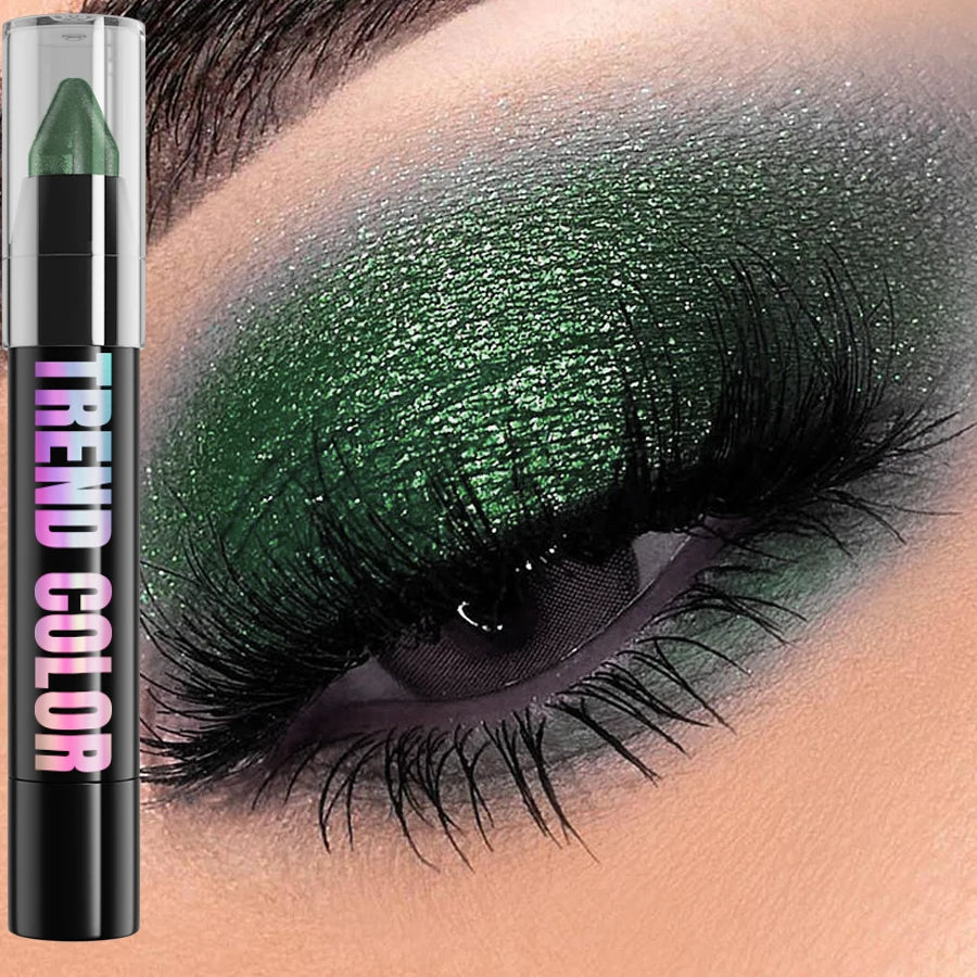 KAFURUX 24-Color Glitter Eyeshadow & Highlighter Pencil Waterproof