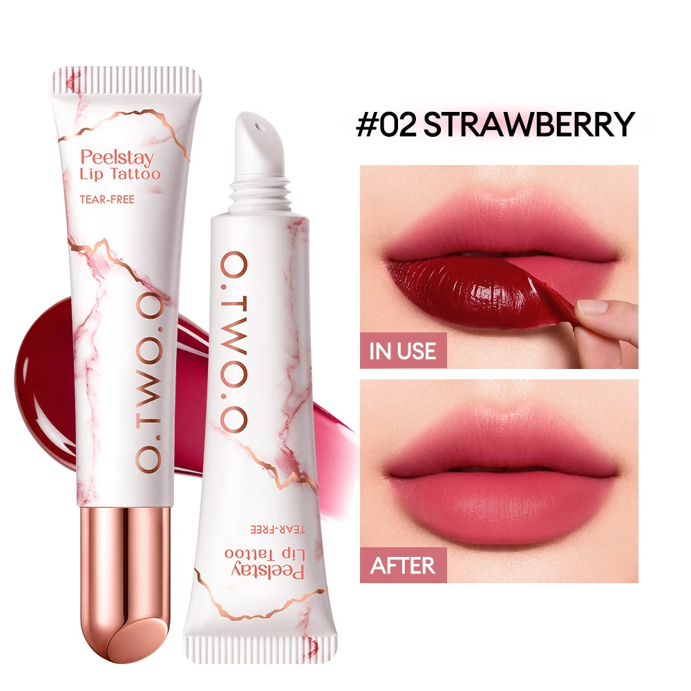 O.TWO.O Peel-Off Lip Stain | 48H Waterproof Color-Lock Lip Tint