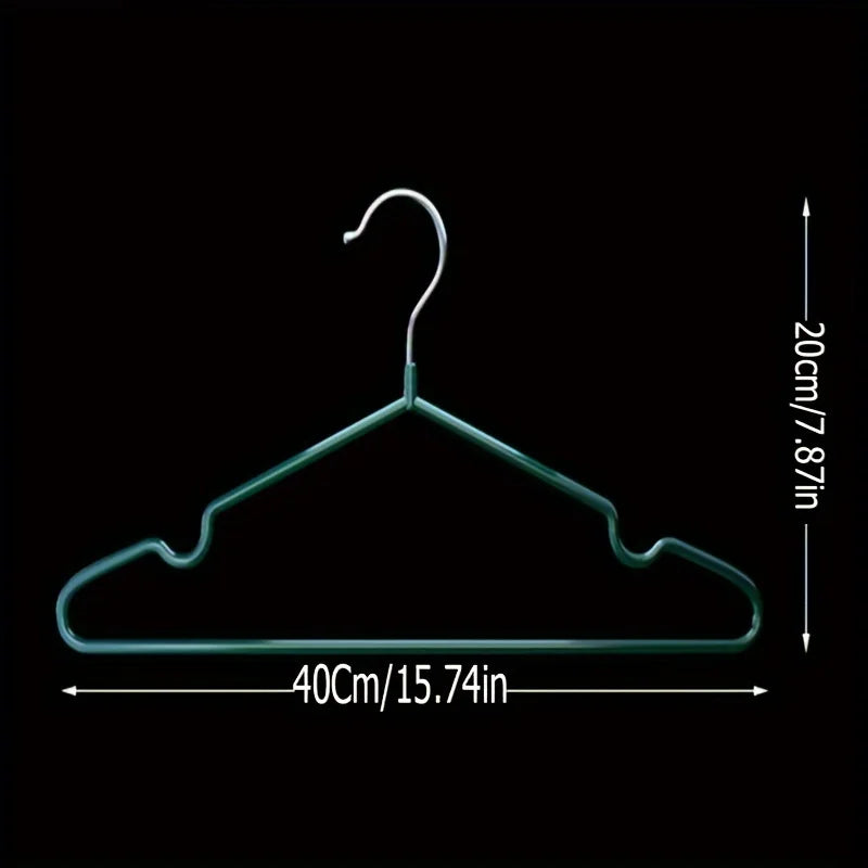 10pcs Nano Coated Non Slip Clothes Hangers Set,Anti Slip Dry Wet Dual Use Hanger,Clothe Organizer for Wardrobe Bathroom Laundry Oasis Select