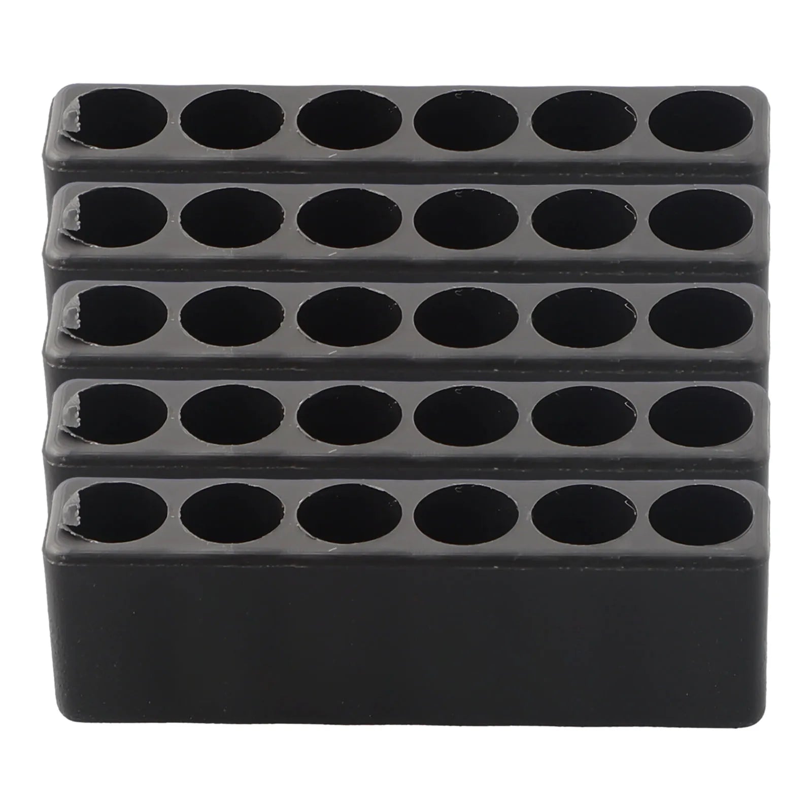 5Pcs 6Hole 1/4 Hex Shank Screwdriver Bit Holder Plastic Screwdriver Storage Drill Bit Stand Case Power Tools Oasis Select 5pcs