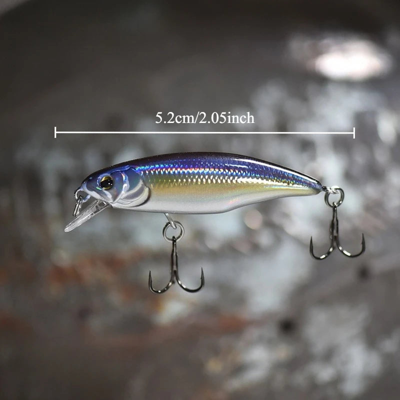 52mm Japanese Sinking Minnow Lures Jerkbait Wobbler Swimbait Artificial Hard Bait for Bass Pike Carp Fishing Tackle Oasis Select H