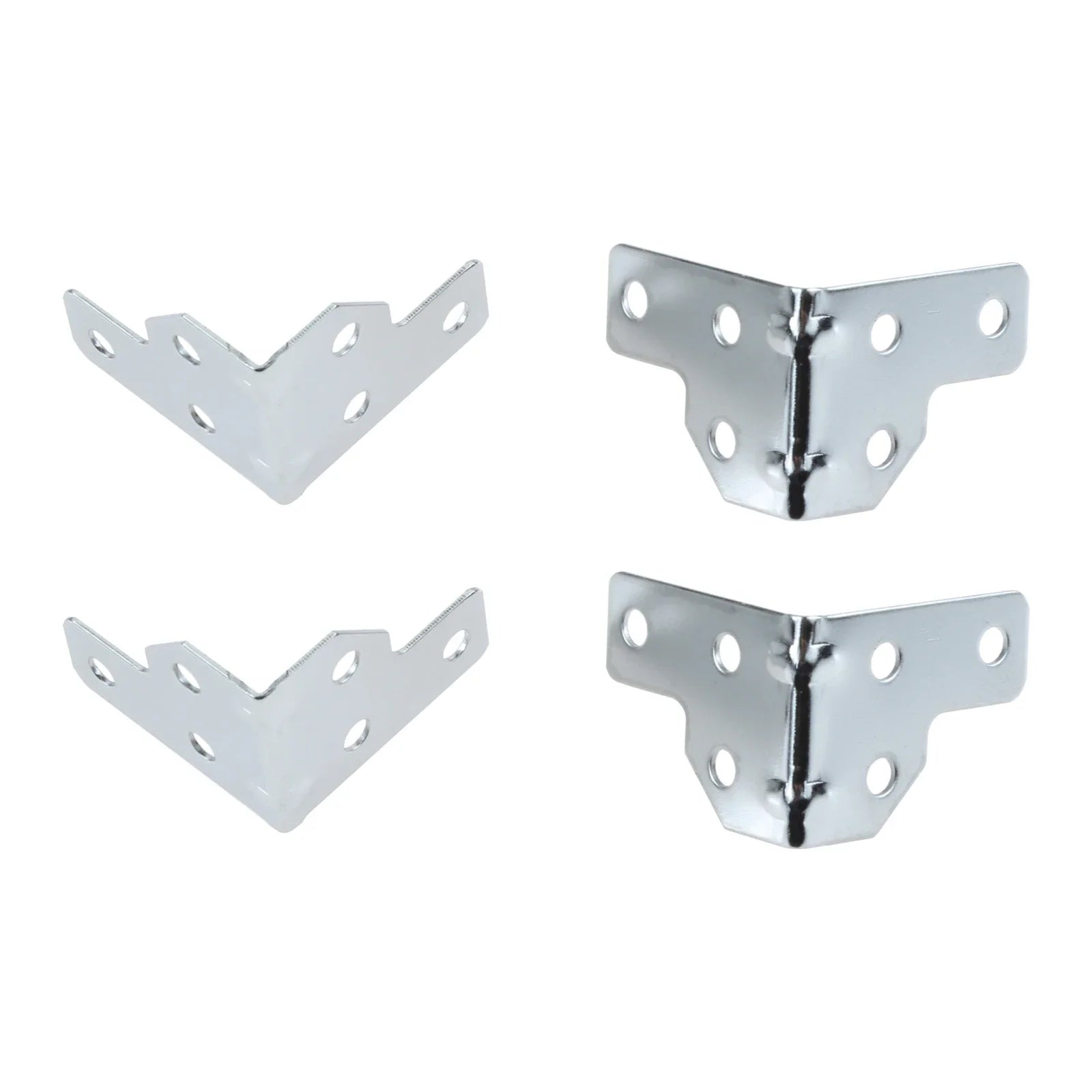 4-Pack Metal Corner Brackets for Flight Case & Wood Box Protection
