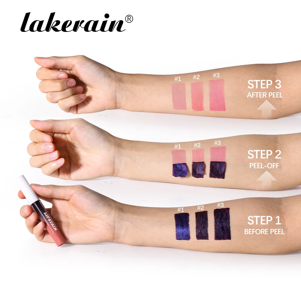3pcs/set Lip Stain Peel Off And Reveal Long Lasting Waterproof Pink Lip Tint Transfer Proof Natural Lip Stain Tear Off Lip Gloss Oasis Select
