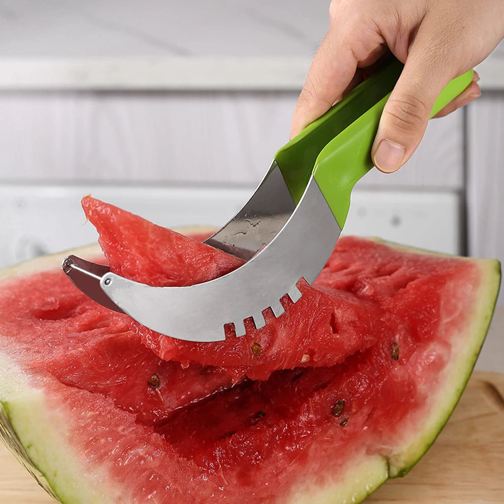Stainless Steel Watermelon Slicer Cutter with Non-Slip Handle Fruit Slicer Cutter Oasis Select