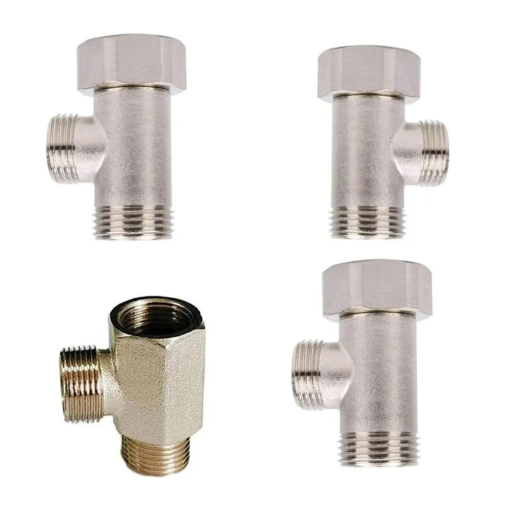 Brass T Valve Adapter Connector 3/8' 1/2' 9/16' 15/16' Durable Kitchen Sink Splitter Diverter Valve Oasis Select
