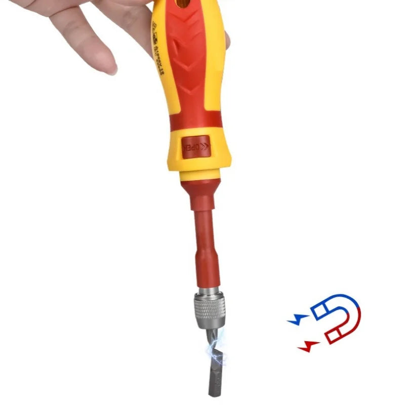 Magnetic Screwdrivers Bits Set 18 in 1 1000V Slotted Cross Torx for Electrician Combination Versatile Screwdriver Measuring Pen Oasis Select