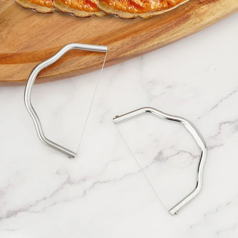 Stainless Steel Cheese Cutter Home Foie Gras Slicer Baking Tool Butter Knife Cheese Splitter - Kitchen Gadget Oasis Select