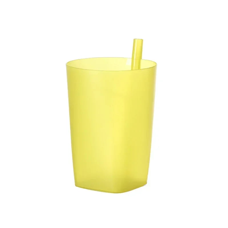 360ml Great Straw Cup Multipurpose Large Capacity Integrated Measuring Straw Drink Jug Juego Tazas De Cafe Y Plato Oasis Select 360ml YELLOW