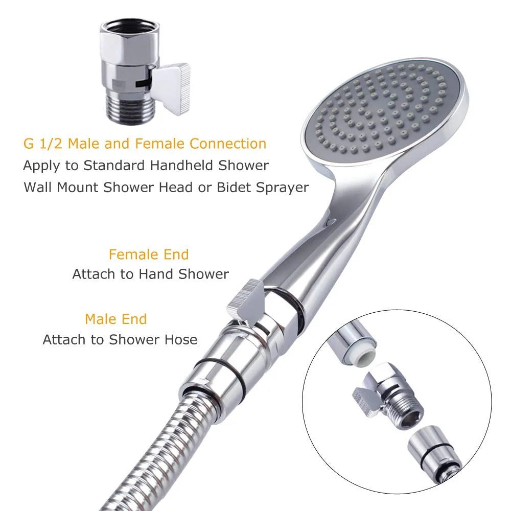 Durable Brass Shower Flow Control Angle Valve Ceramic Silver Brass Handheld Direct Valve Valve Water Volume Adjust Device Worker Oasis Select