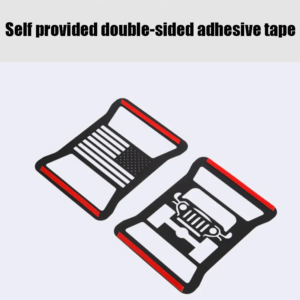 1Pair For Jeep Wrangler JL 2018 - 2022 Lamp Hood Rear Light Cover Decoration Brake Car Sticker Rear Taillight Protector Guard Oasis Select