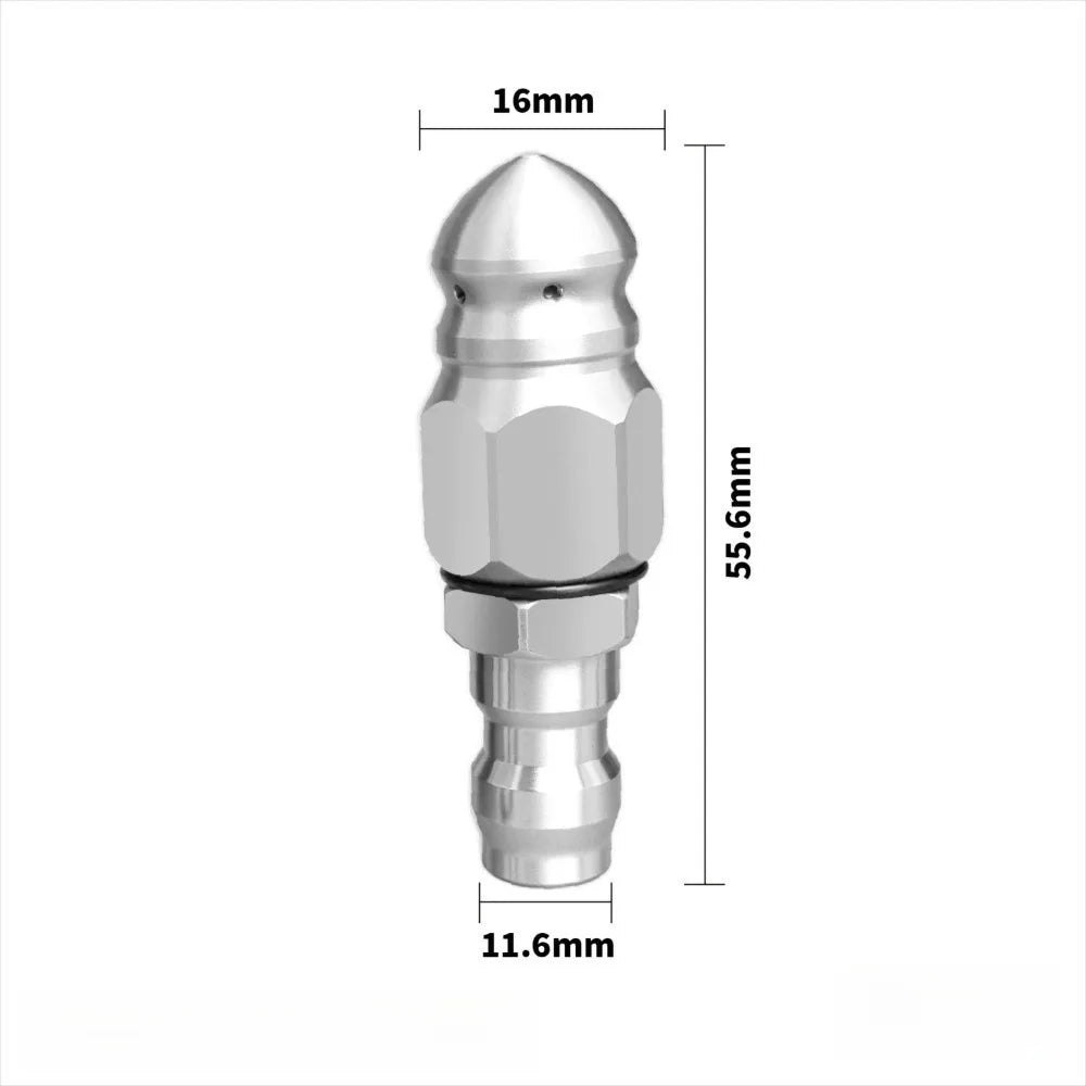 G1/4 " Pressure Washer Sewer Jetter Nozzle Drain Cleaning Washing Accessories Pressure Sprayer Nozzle Mouse Head Oasis Select 1pc