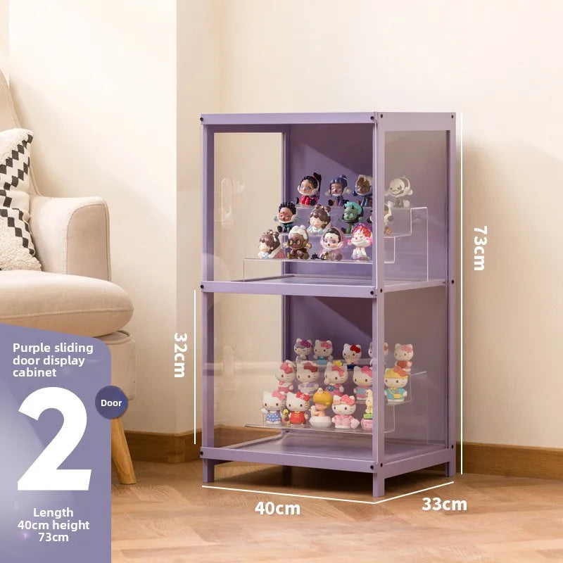 Figure display cabinet Transparent pain cabinet Suitable for Lego model building block Toy doll bag blind box storage rack Oasis Select 40 long two doors