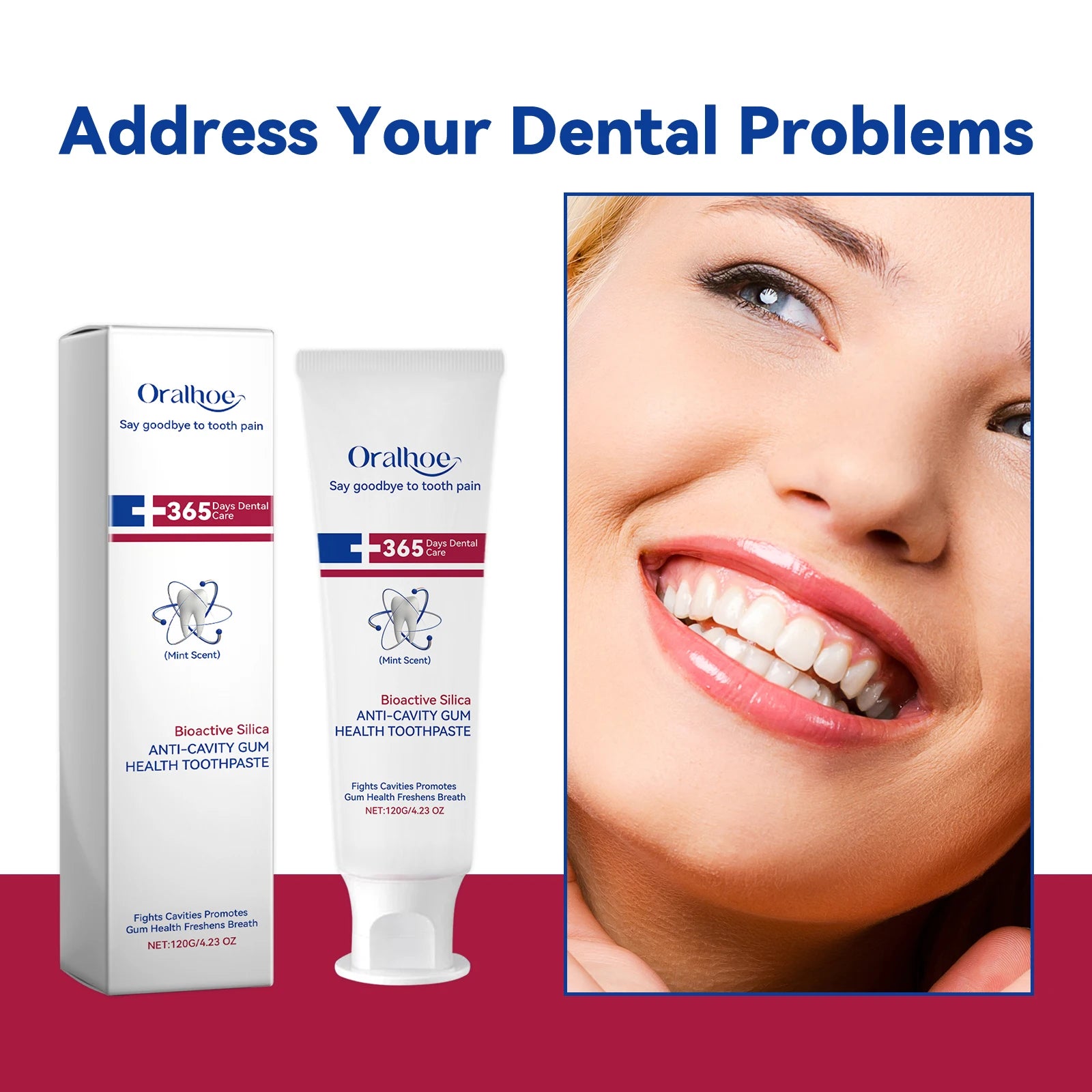 ORALHOE Whitening Probiotic Toothpaste – Tartar Remover 120g