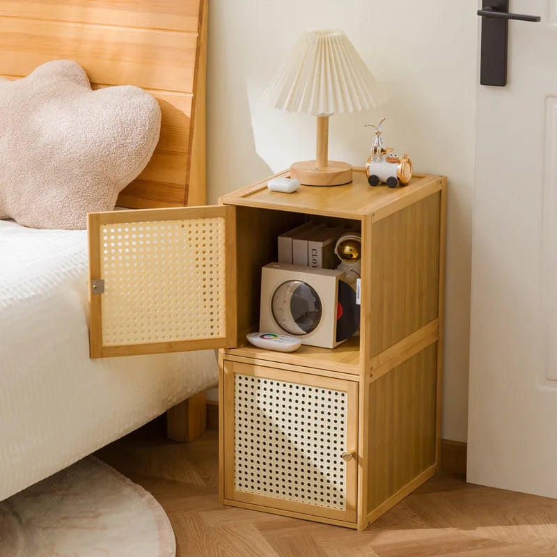 Multi-functional stackable sundries storage box finishing box crevice bedside table mini small extremely narrow bedside table Oasis Select