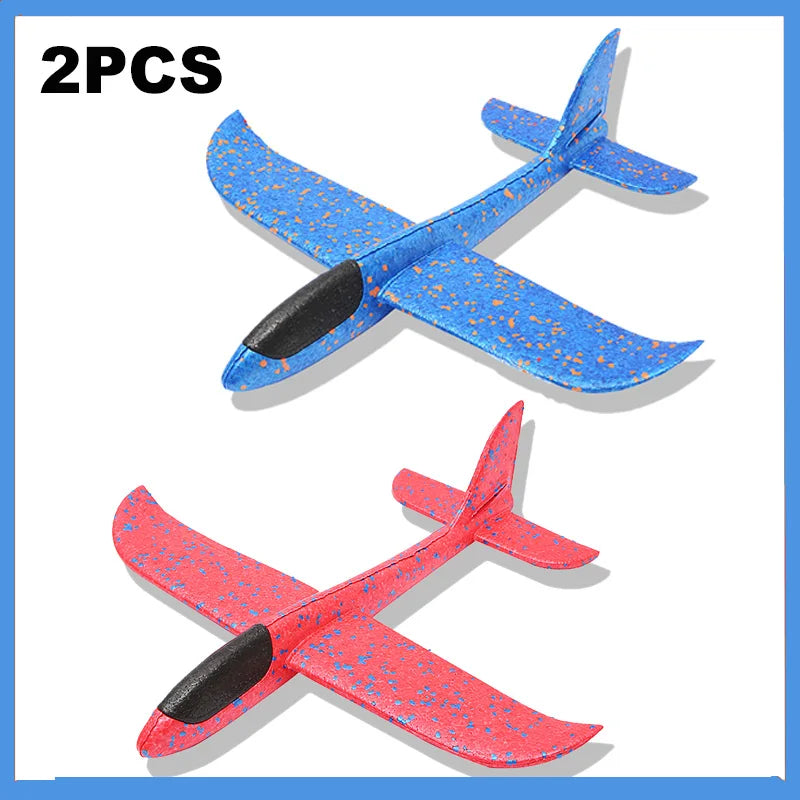 Hand Launch 35cm Flying Throw Airplane Outdoor Sports Toys for Children Glider Aircraft Model Foam Gliding Boys Fun Game Figure Oasis Select 2PCS