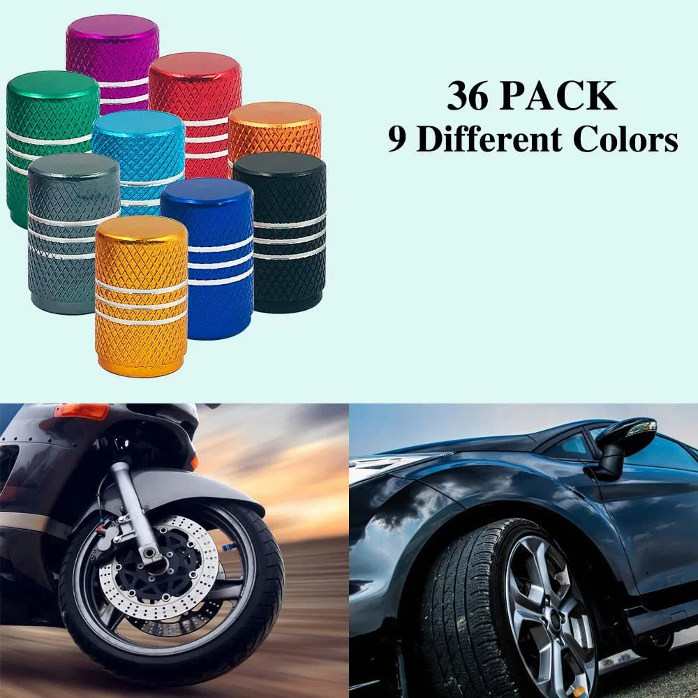 Colorful car tires, aluminum alloy colored valve caps, sedan metal valve caps, valve caps Oasis Select