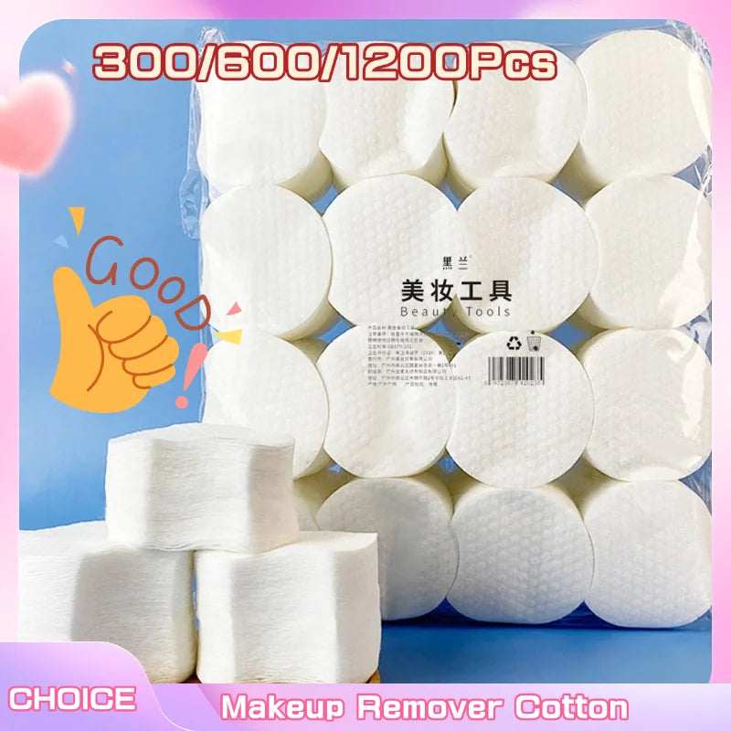 Organic Cotton Rounds 300/600/1200 Ct – Soft & Hypoallergenic Cotton Rounds Pads Oasis Select