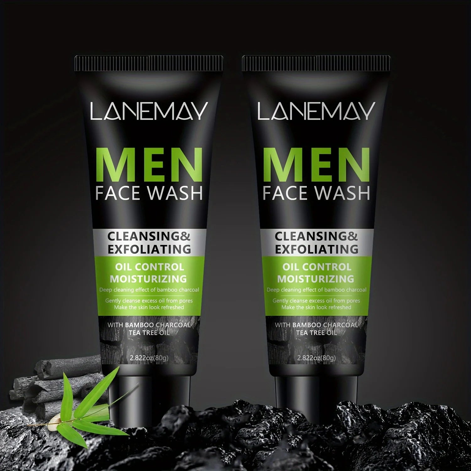 Lanemay Men's Volcanic Mud Face Wash – Oil Control & Cleanse Men's Face Wash Oasis Select