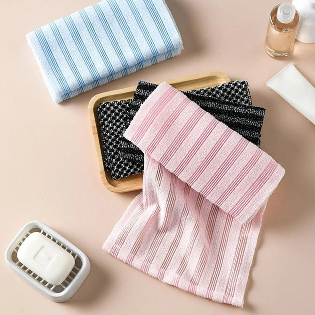 Exfoliating Bath Brush cloth 1PC Shower Scrubber for Back & Body Multi-Function Soft Shower Sponge Bathroom Accessories Oasis Select