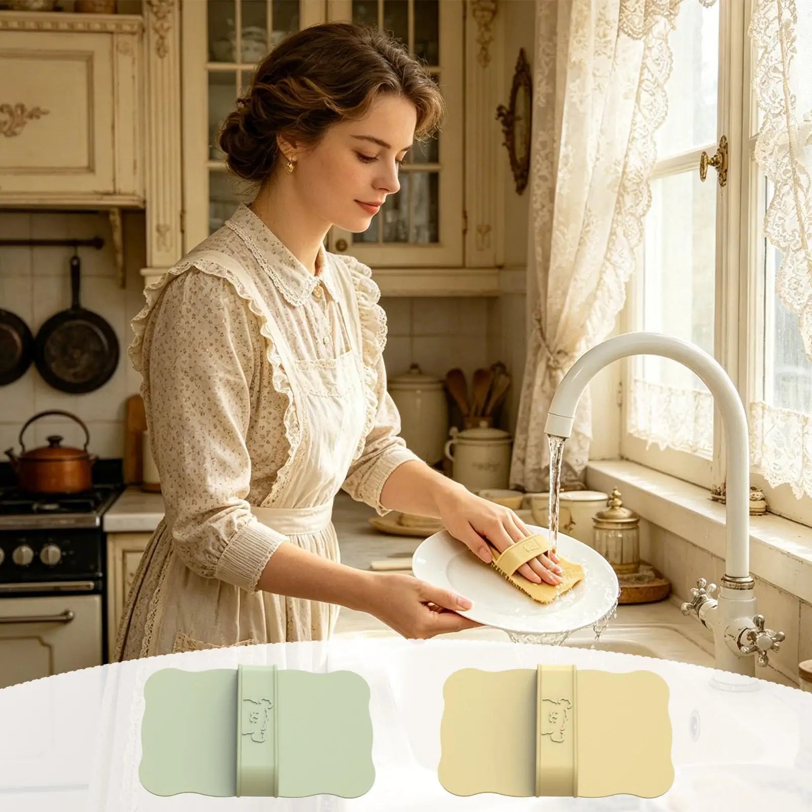 Potato Brush Scrubber Non-Slip Soft Bristles Reusable Fruit Brush Scrubber for Potatoes Carrots Corn Cucumbers Fruits Tableware Oasis Select